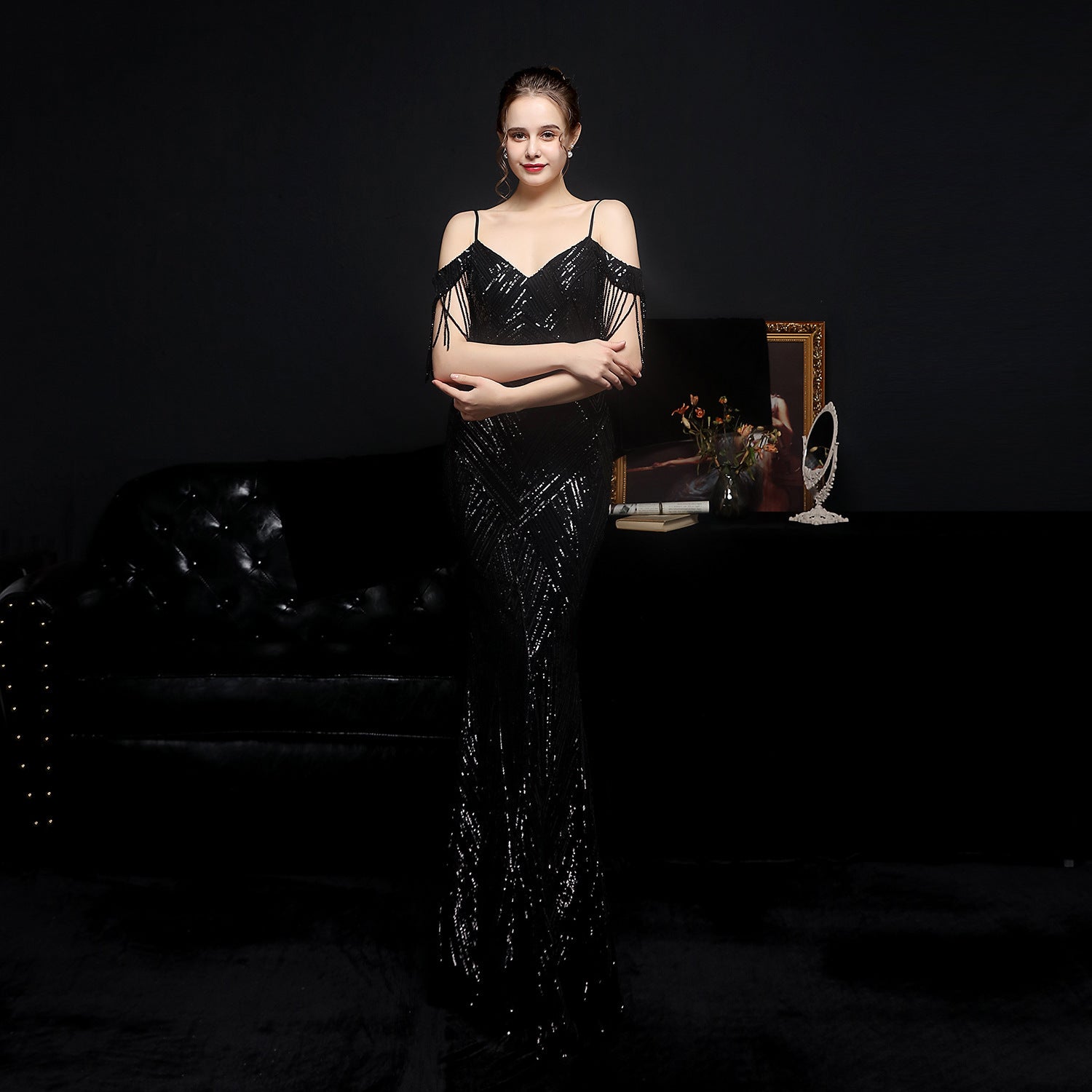 Sequin Fishtail Long Formal Dress Evening Gown 3