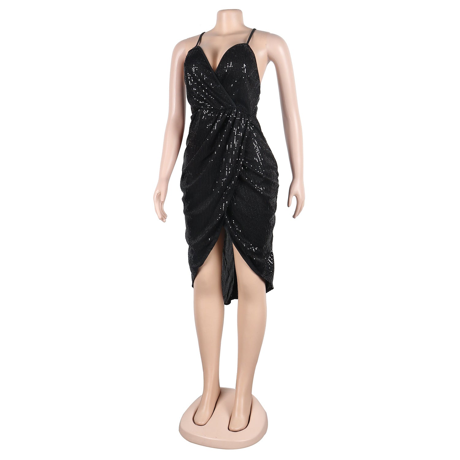 Sexy sequin strap slit dress nightclub dress 20