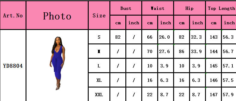 Women's Sexy Fashion V-Neck Solid Color Long Dress 17