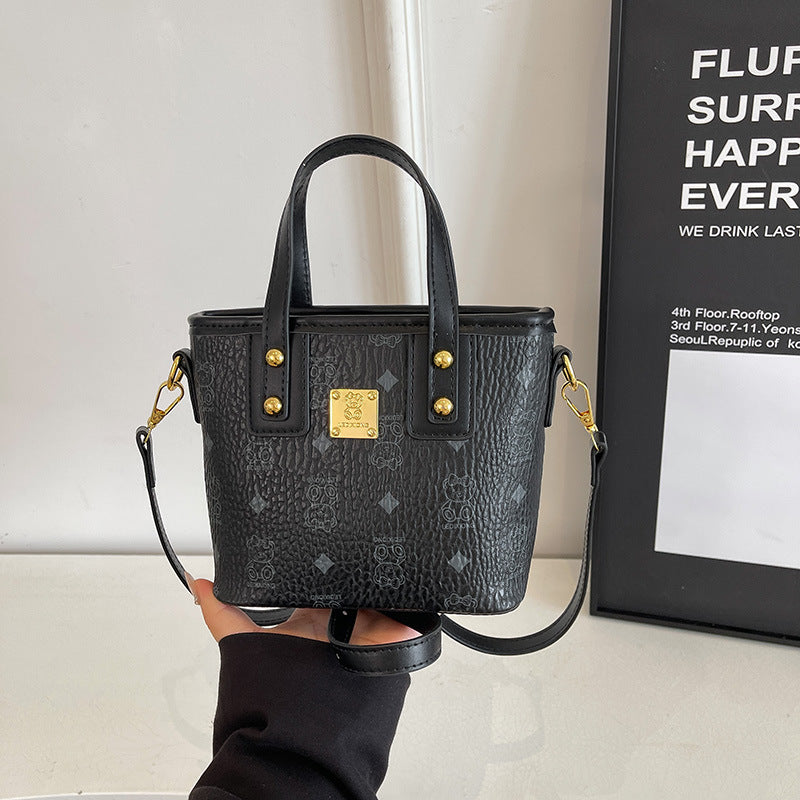 Women Popular Handbags Single Shoulder Bag Printed Bucket Bag Crossbody Bag 17