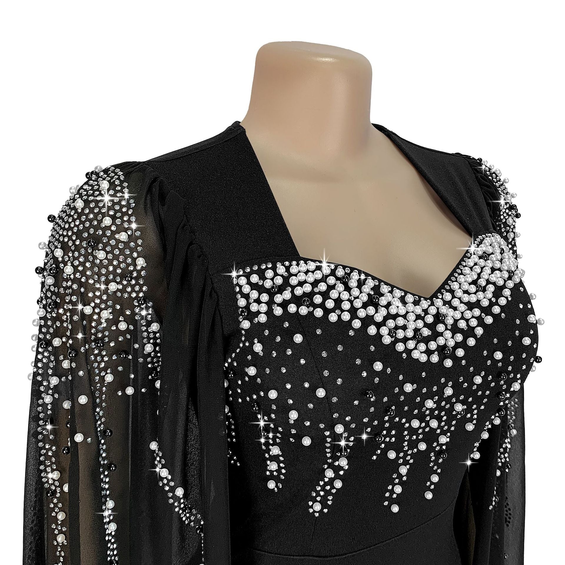 Women's Elegant Chic Beaded Fashionable Evening Dress 20