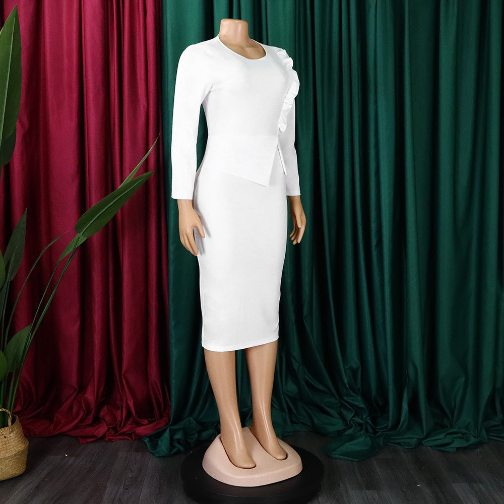 Spring Chic Slim Pencil Skirt Fashion Bodycon Africa Plus Size Dress 12