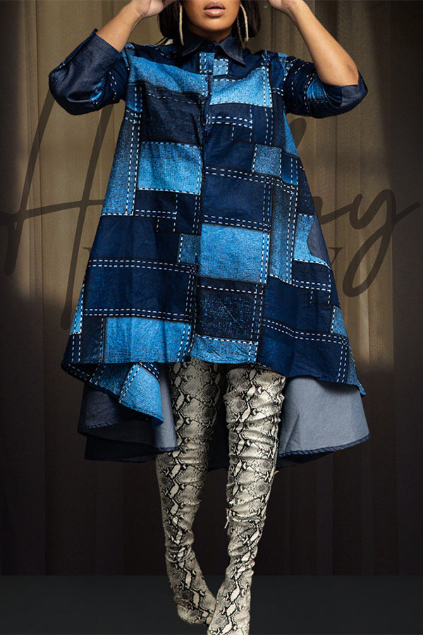 Spring Fall Women's Printed Loose Two-Piece Pants Set 4