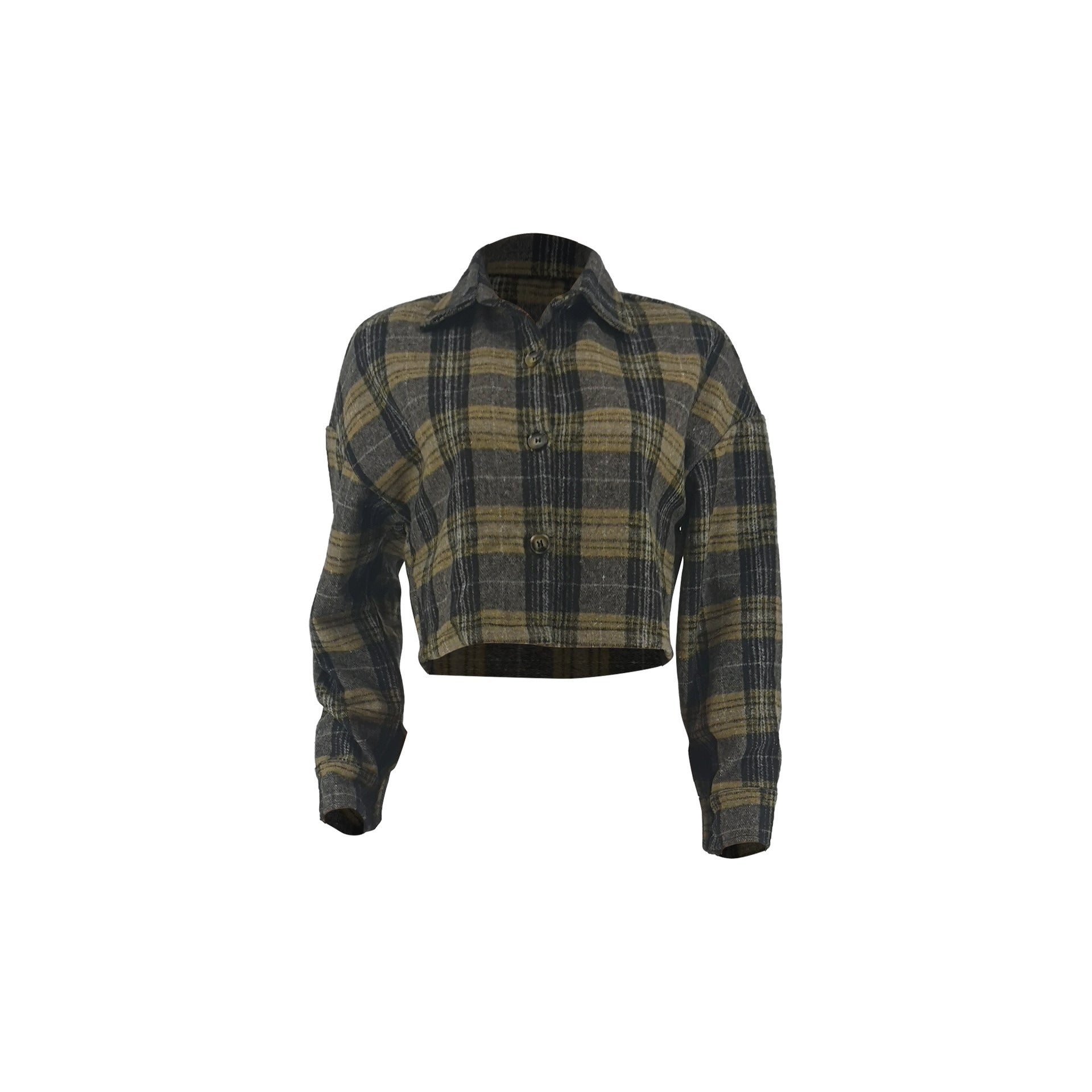 Women Fall and winter plaid shirt 9