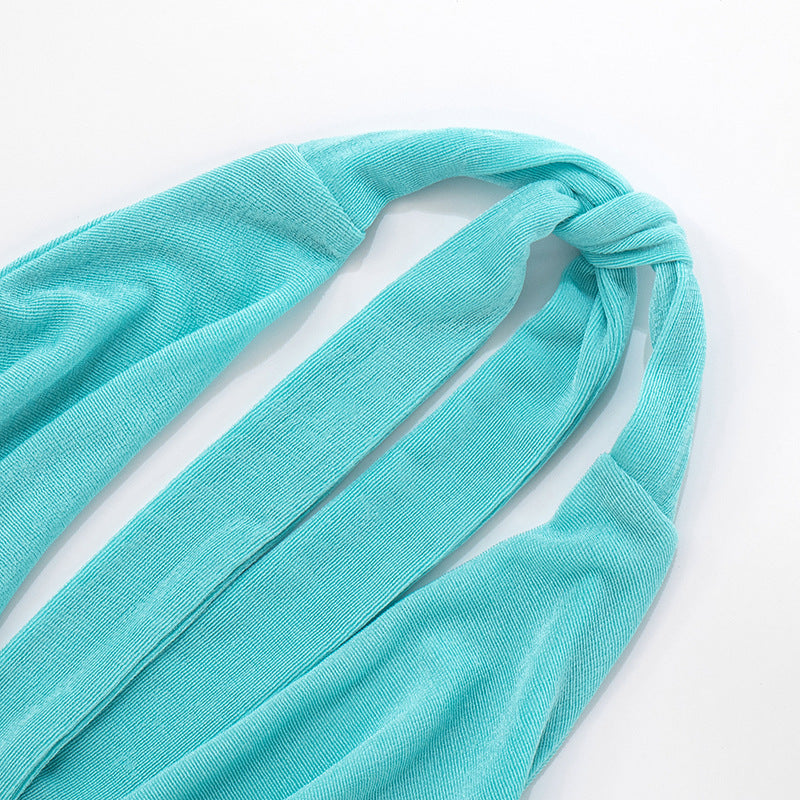 Women V Neck Halter Neck Lace Backless Top and Skirt two-piece suit 22