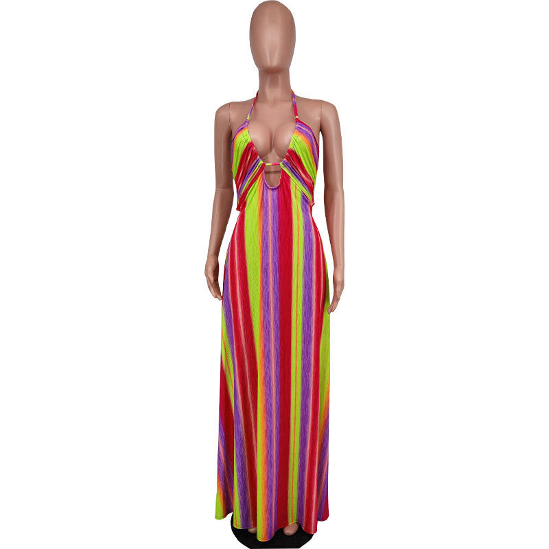 Summer Women's Slip Dress Maxi Casual Printed Dress Fashion Clothing 6