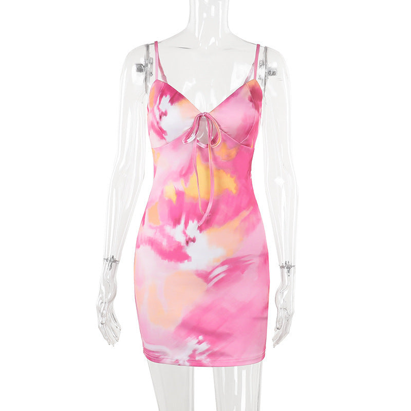 Women suspender strap Beach Holidays dress 5