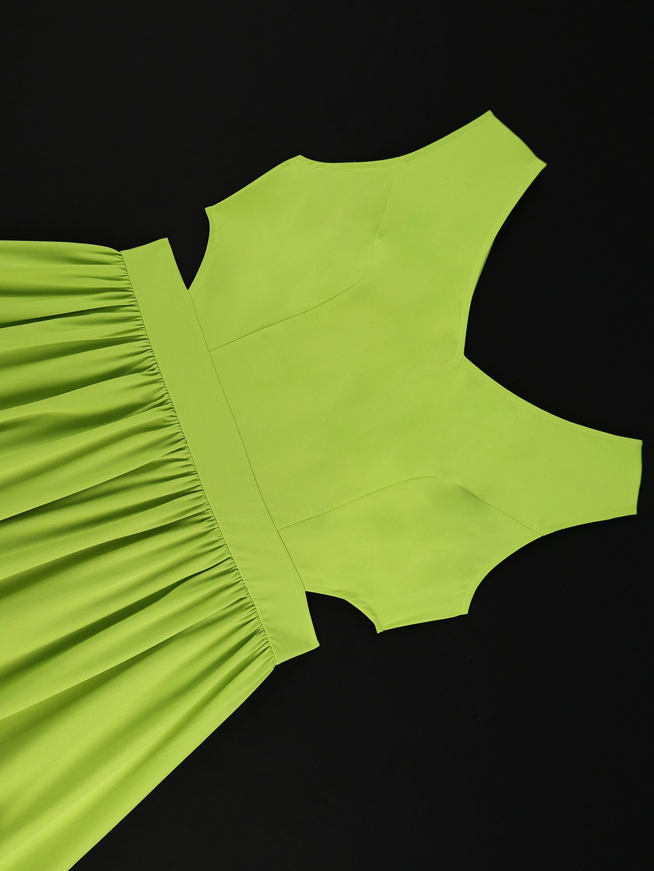 Side Cut-Out Sexy V-Neck Party Dress Ruffled A-Line Formal Gown 8