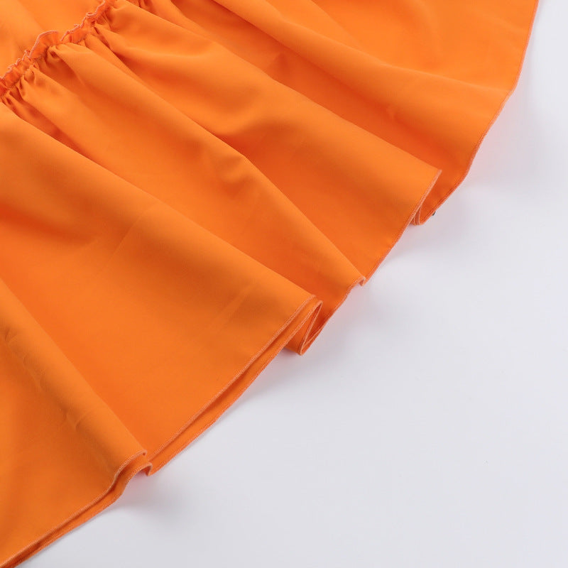 Summer Strapless Halter Neck A-line Dress 16