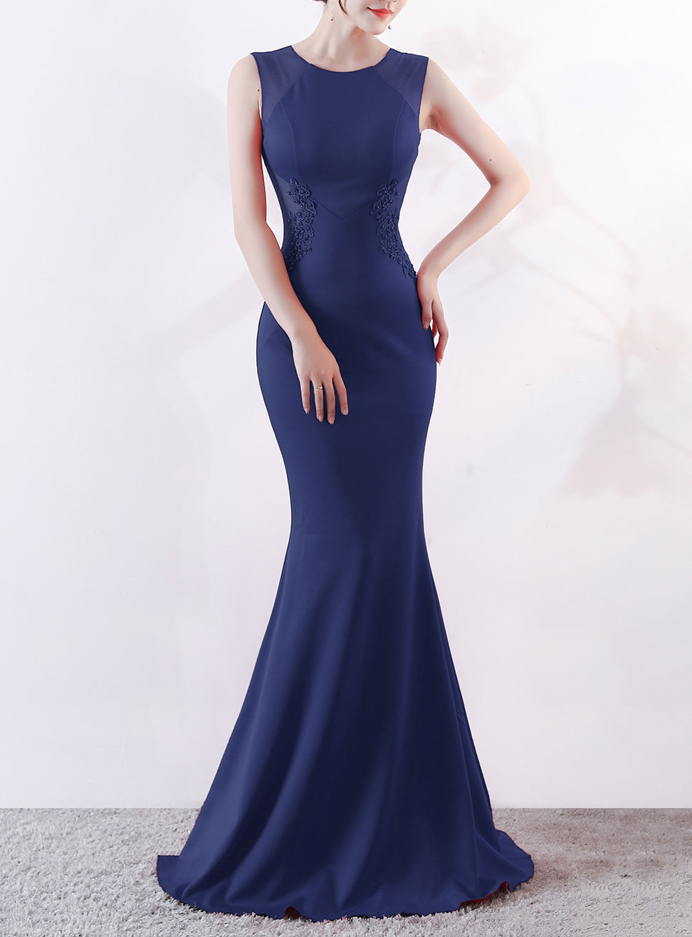 Women Formal Party Slim Elegant Sleeveless Mermaid Evening Dress 7