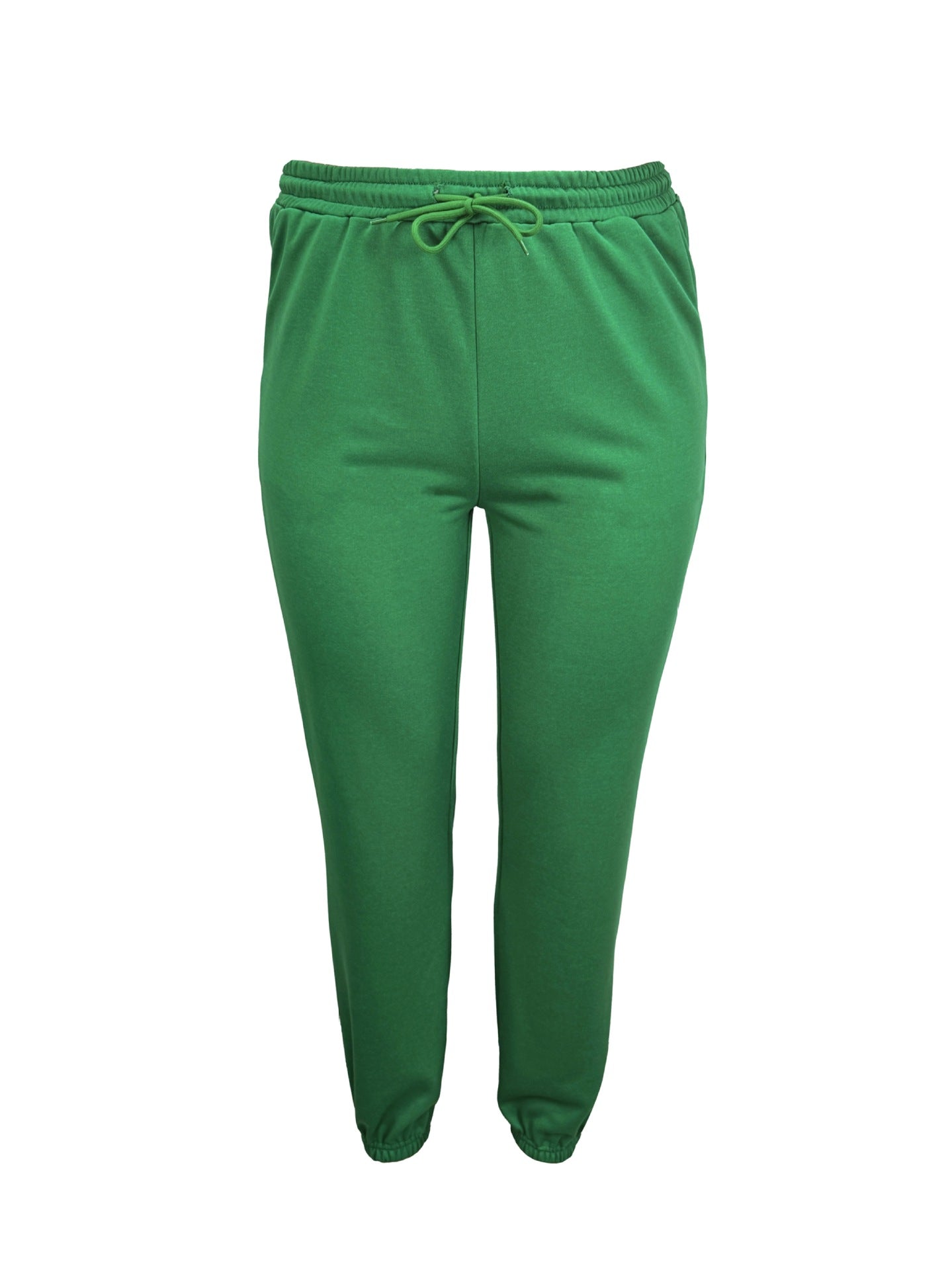 Plus Size Women's Elegant Solid Color Fashion Elastic Drawstring Waist Casual Pants 6