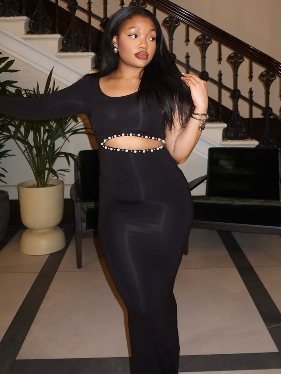 Summer Style Trend Hollow Diamond Single-Sleeve Women's Dress 6