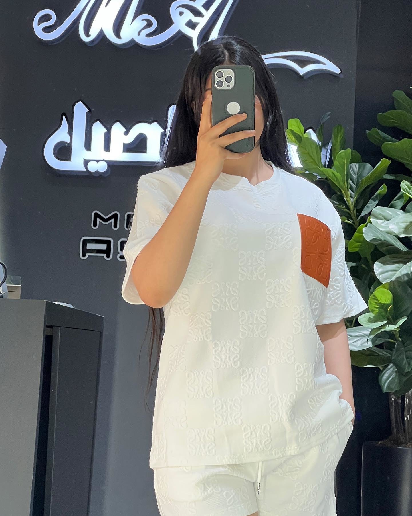 Women's Fashion Casual Leather Pocket Jacquard Short Sleeve Sport Shorts Set