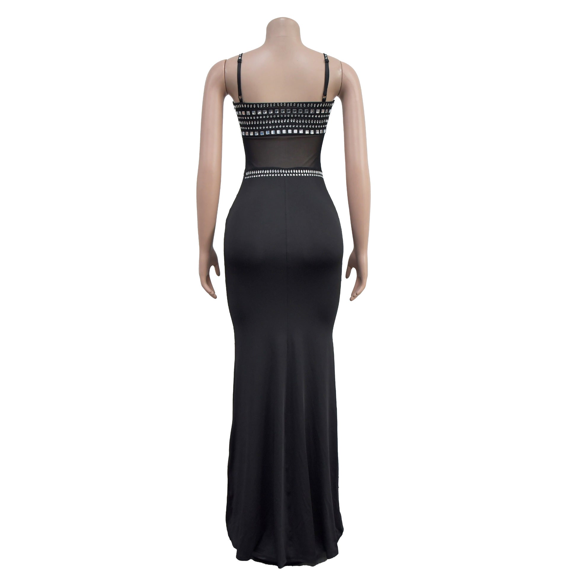 Women Beaded Mesh Maxi Dress 11