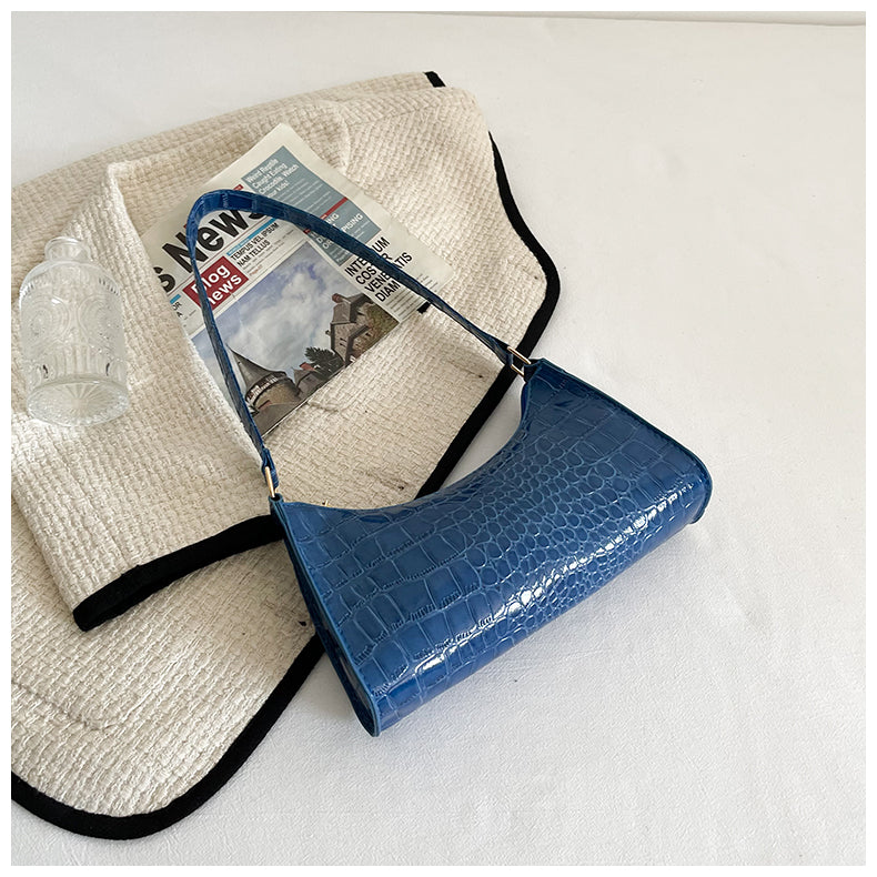 Handheld mini women's bag winter fashion shoulder bag Trendy gradient underarm baguette bag 49