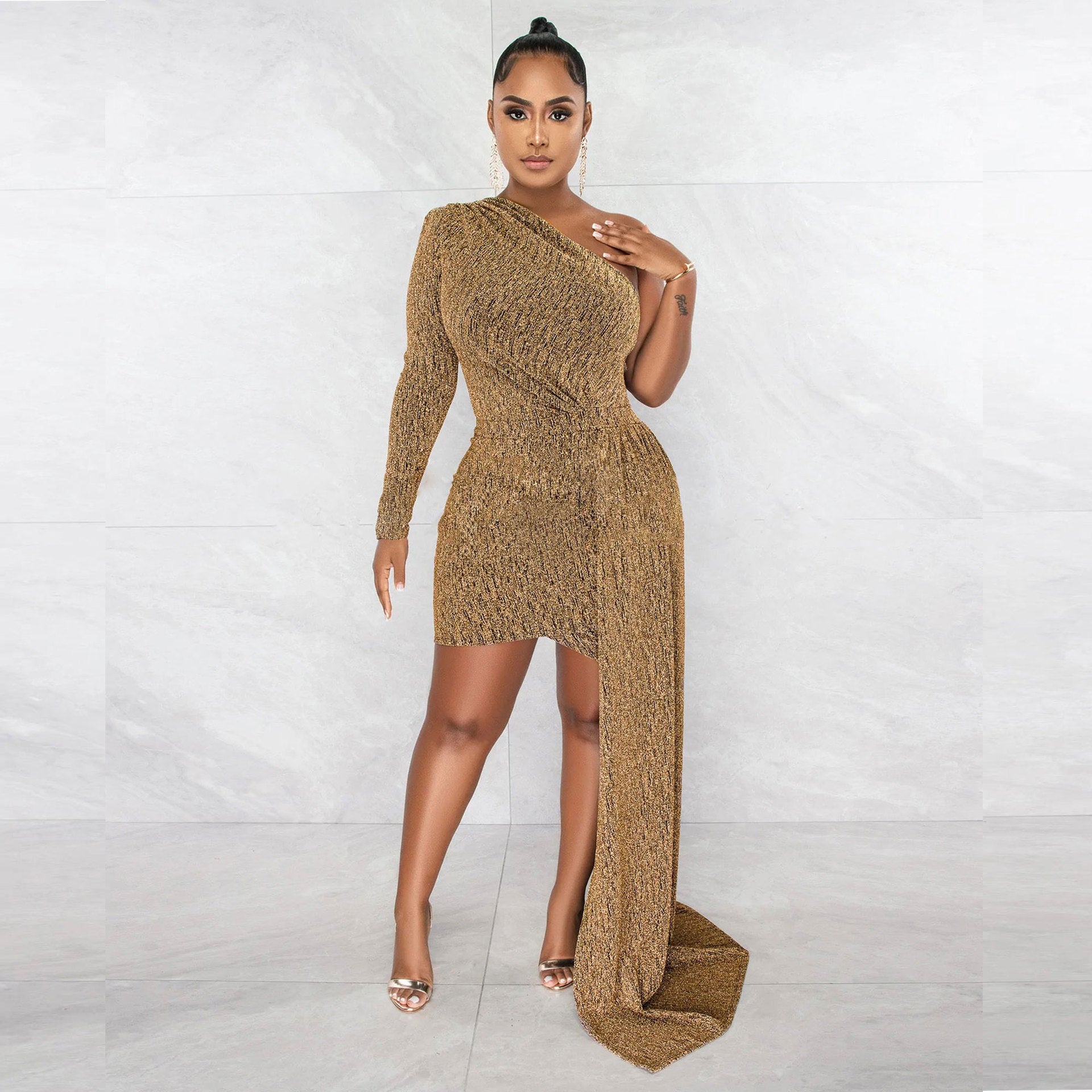 Sexy Slim Fit Solid Dress 6