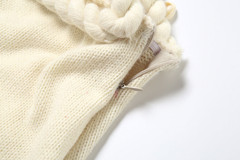 Women Summer Sexy Solid Knitting Crop Top and Skirt Two Piece Set 31