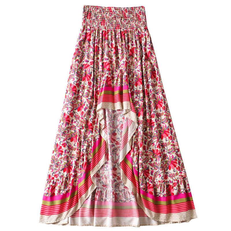 Women printed irregular skirt 18