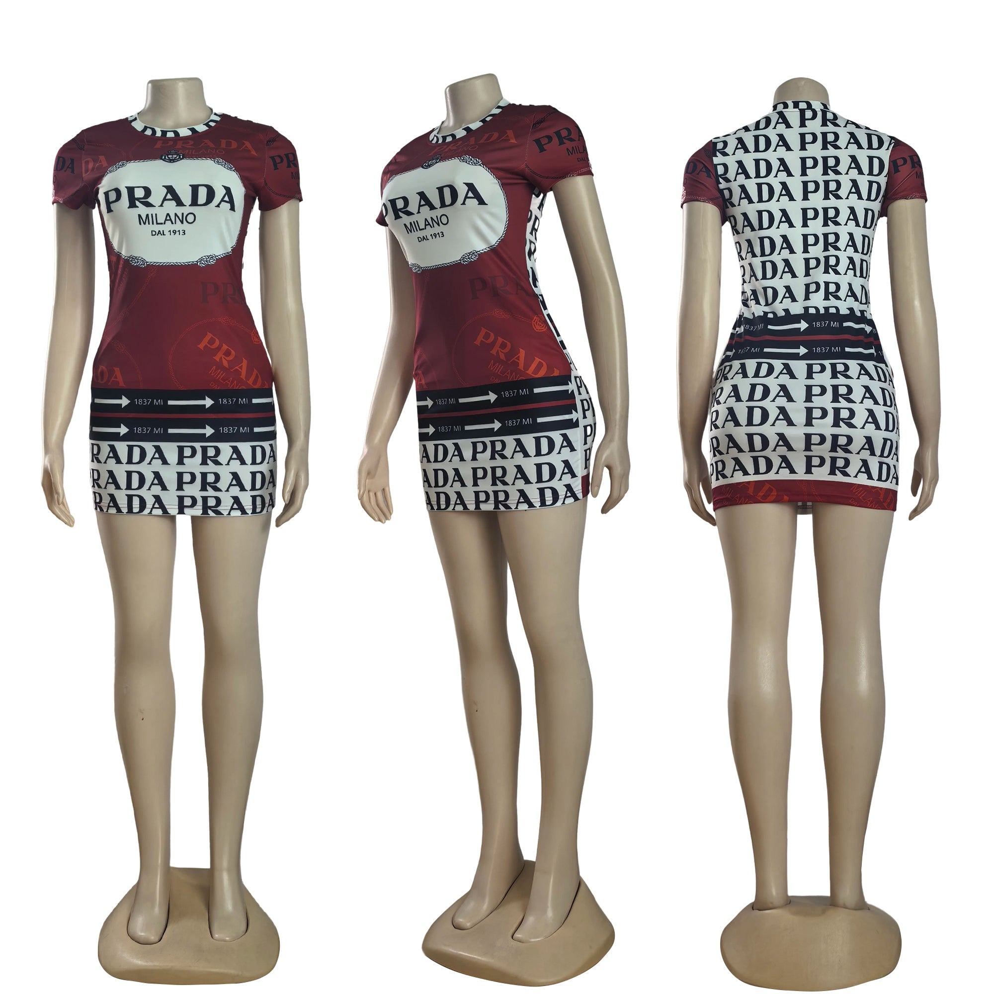 Women's Casual Chic Printed Bodycon Dress 21