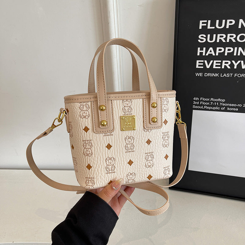 Women Popular Handbags Single Shoulder Bag Printed Bucket Bag Crossbody Bag 13