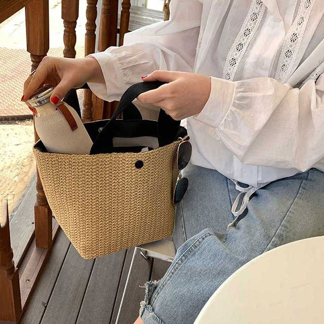 Ladies Beach Holidays Summer Rustic Tote Straw Bag 7