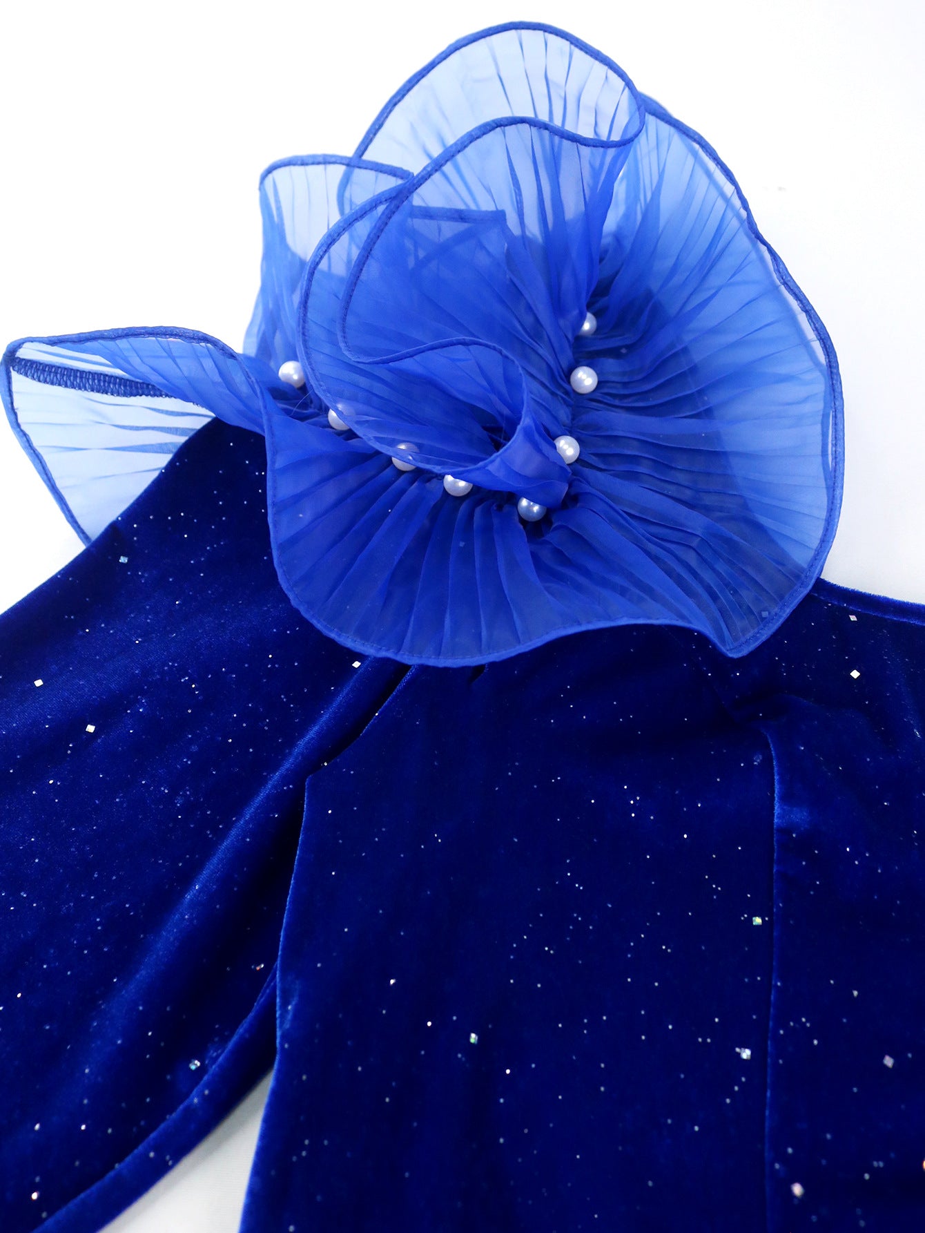 Women Elegant U-neck Backless Mesh Patchwork Formal Party Long Sleeve Dress 9