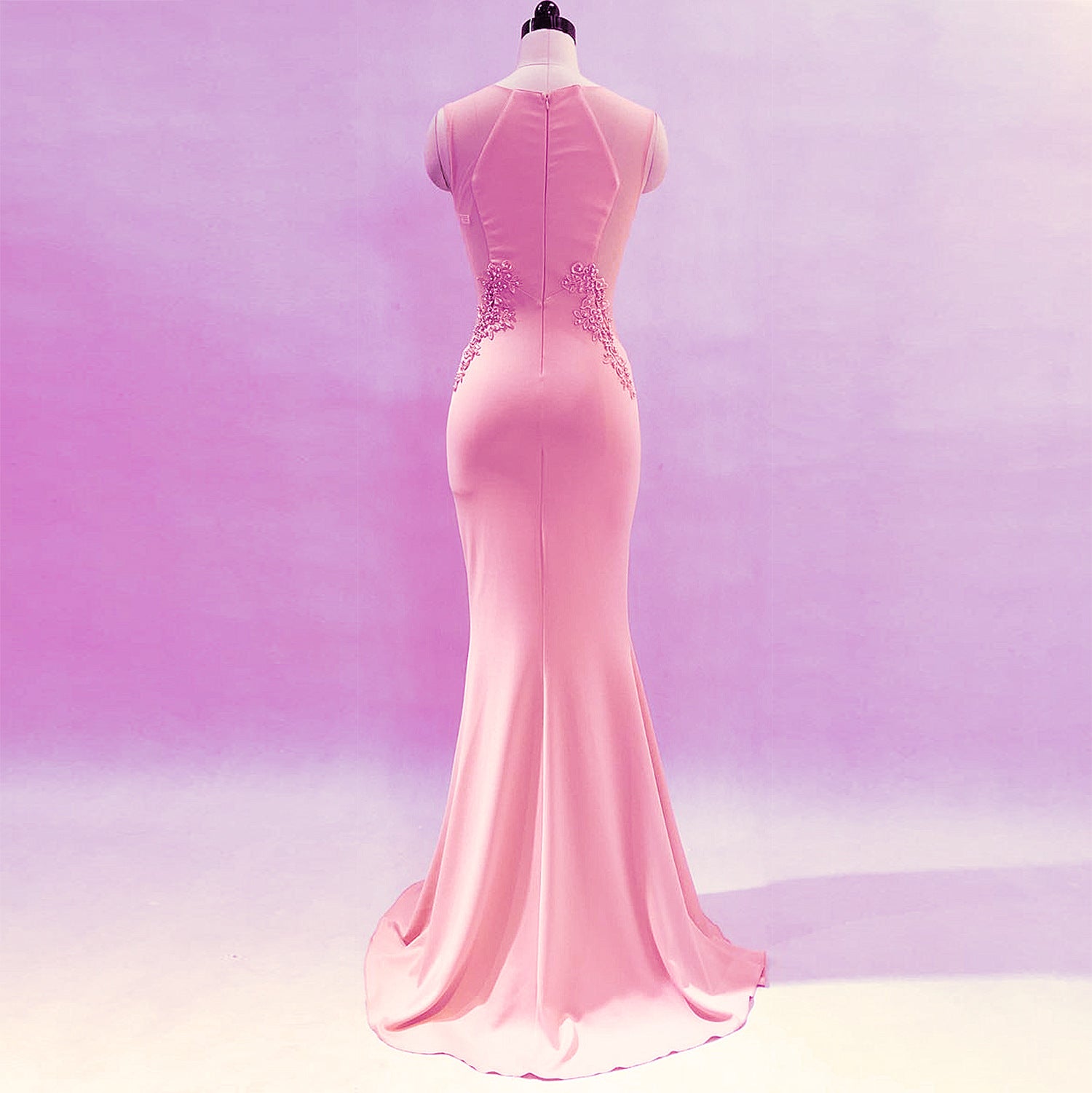 Women Formal Party Slim Elegant Sleeveless Mermaid Evening Dress 16