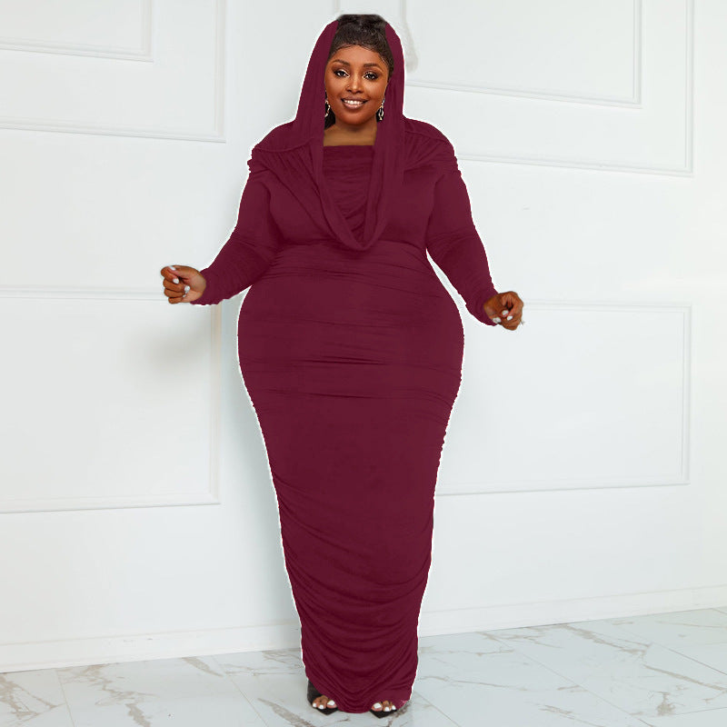 Women Long Sleeve Gathered Bodycon Dress 6