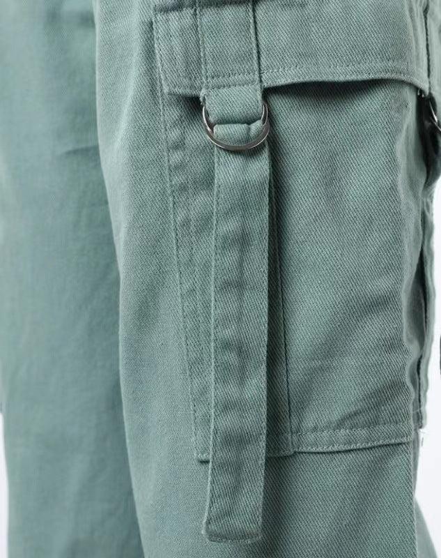 Women American Cargo Casual Straight Pants 5