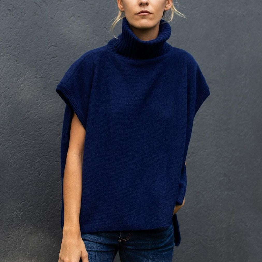 Women Casual Turtleneck Sleeveless Sweater 4