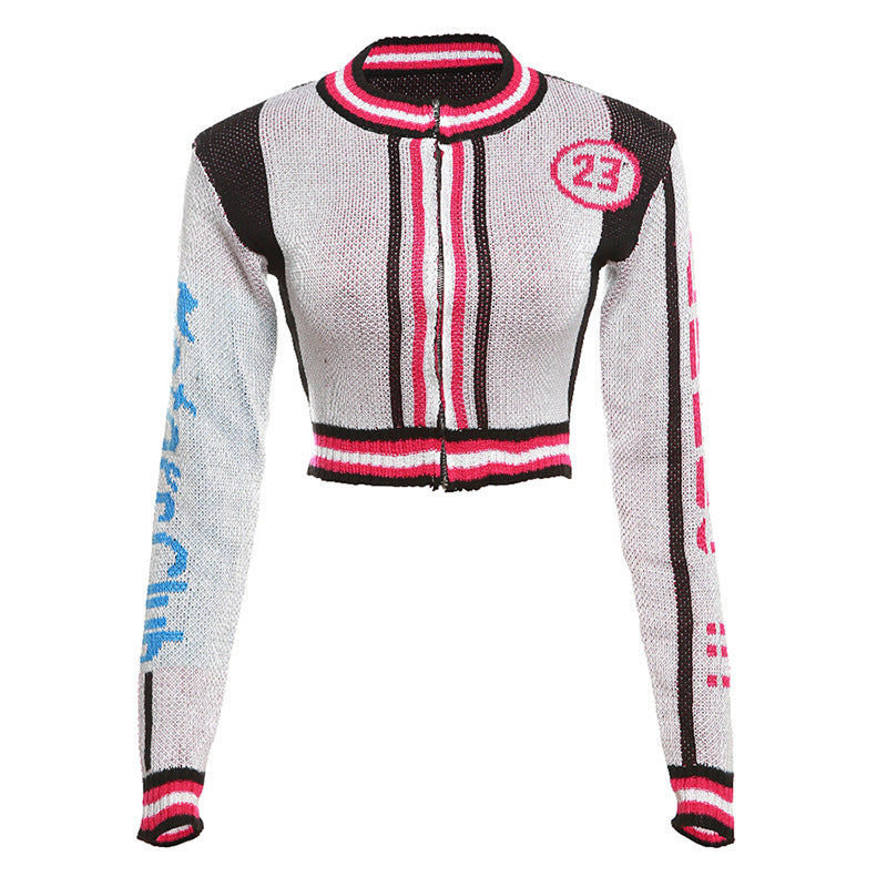 Women Letter Knitting Ribbed Top and Skirt two-piece set 18