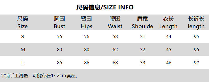 Fashion Printed Tight slim Long Sleeve Two Piece Pants Set 10