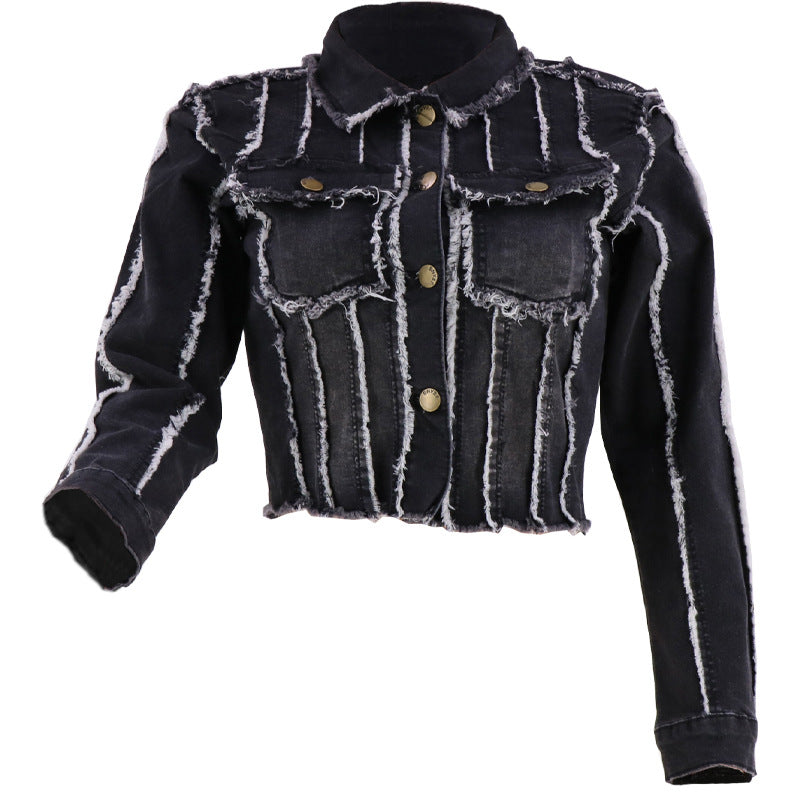Women's Autumn Winter Denim Coat Long Sleeve Jacket Top