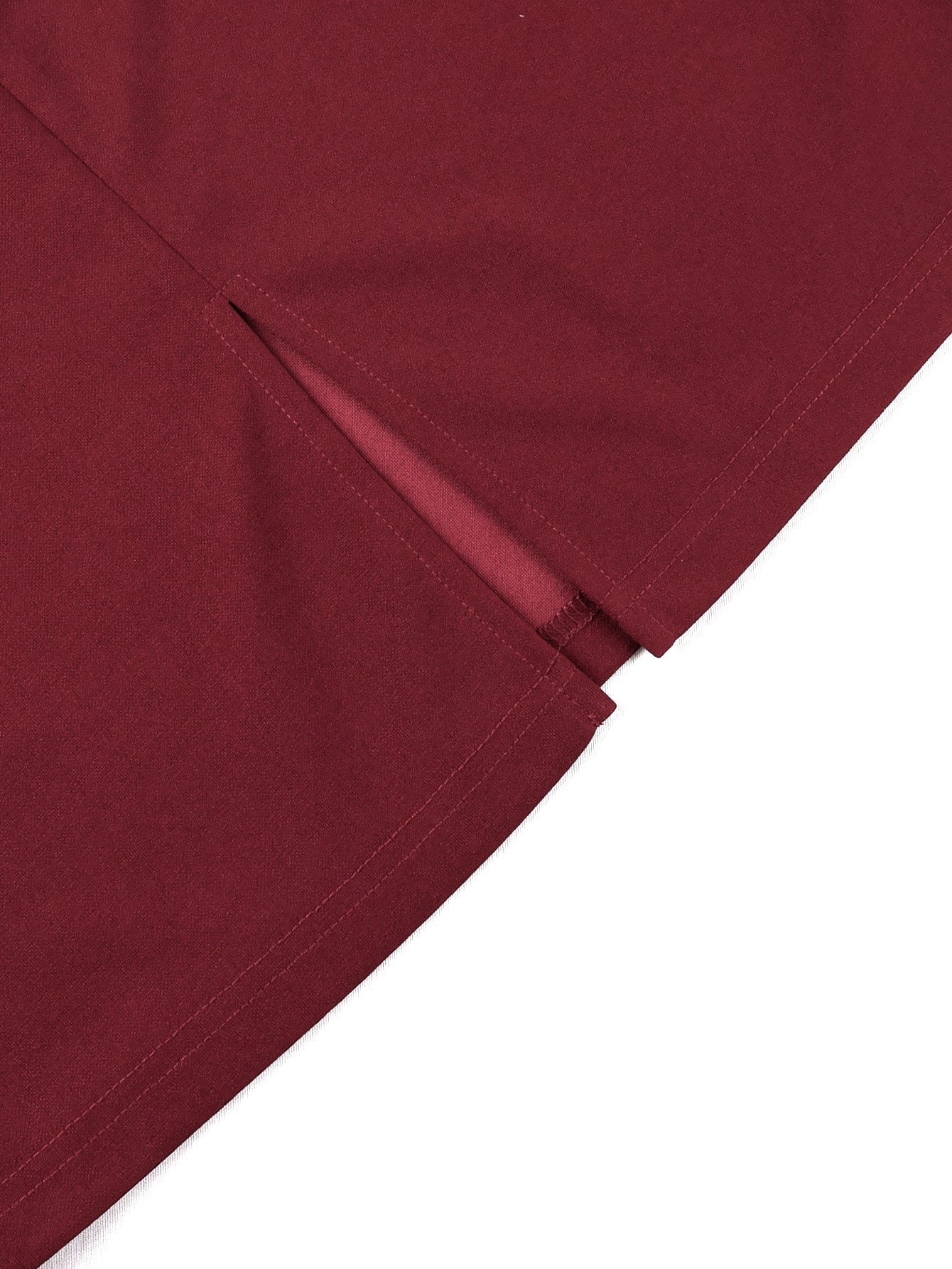 Women's Fashion Career Turndown Collar Color-Blocking Two-Piece Elegant Slim Waist Midi Skirt Set 14