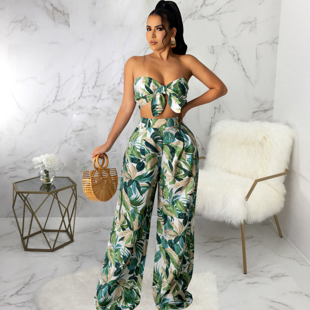 Women?ÿSexy?ÿCrop?ÿTop?ÿand?ÿHigh?ÿWaist?ÿLeaf?ÿPrint?ÿLoose?ÿTwo?ÿPiece?ÿPants?ÿSet 4