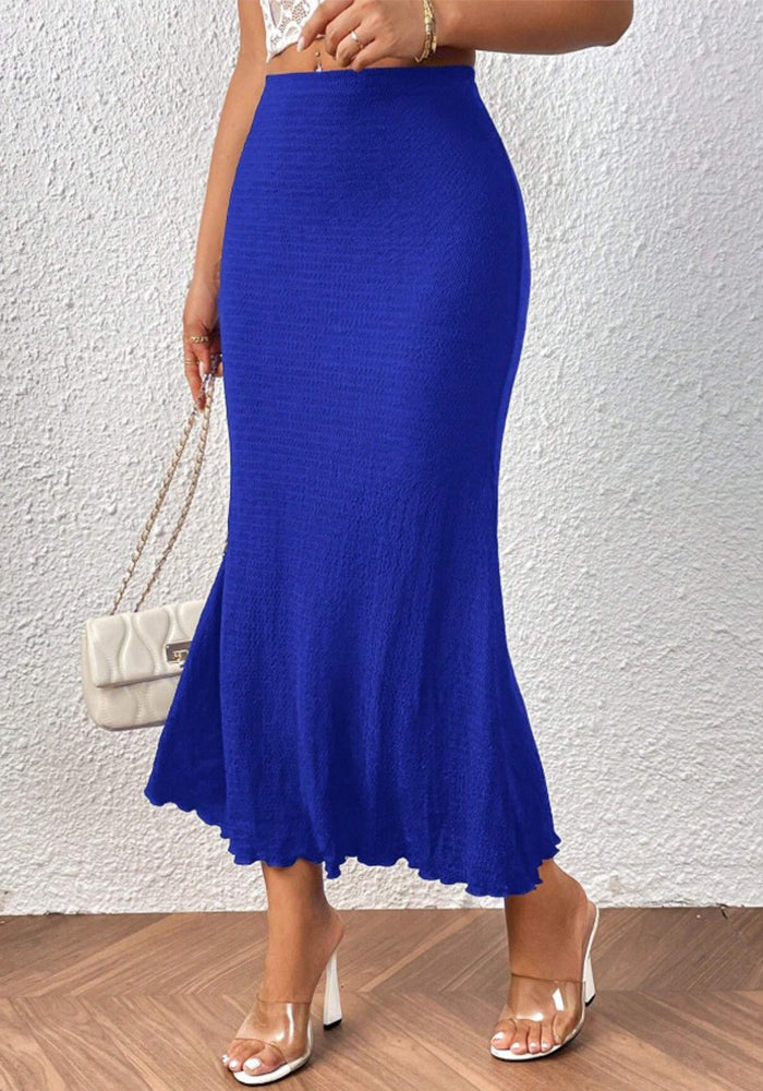Women Elegant Knitting Stretchy Bodycon Fishtail Maxi Dress