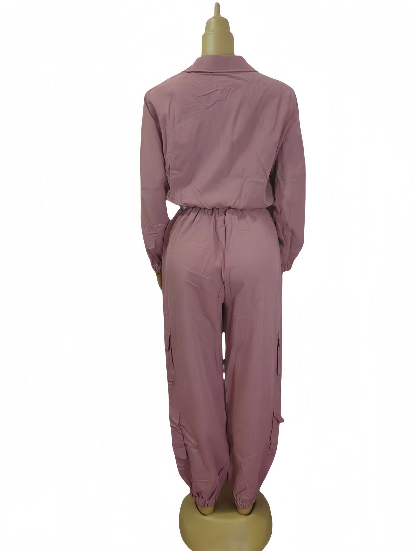 Women Solid Casual Top and Pants Two-piece Set 6