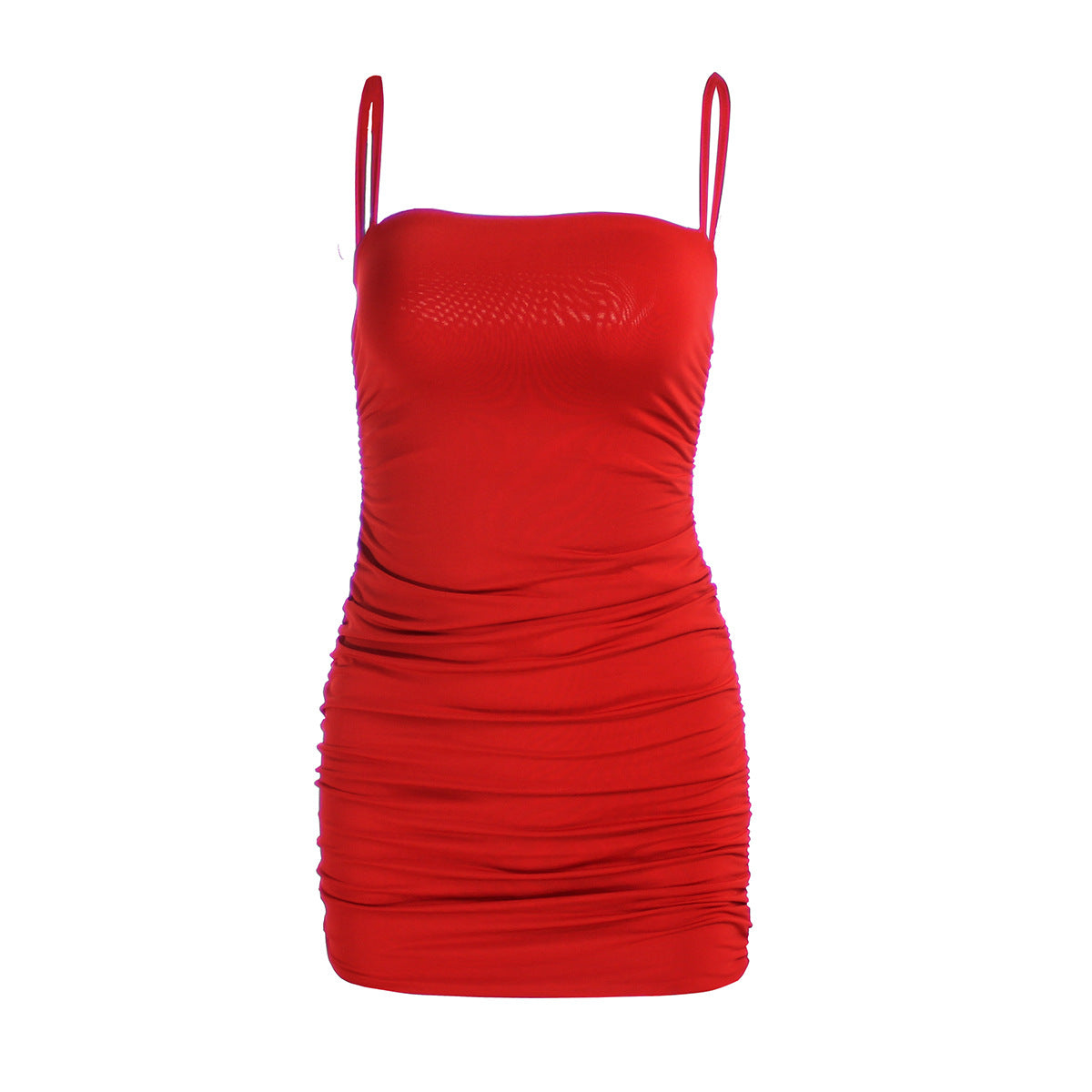 Women's Summer Sexy Strap Pleated Bodycon Nightclub Dress 8