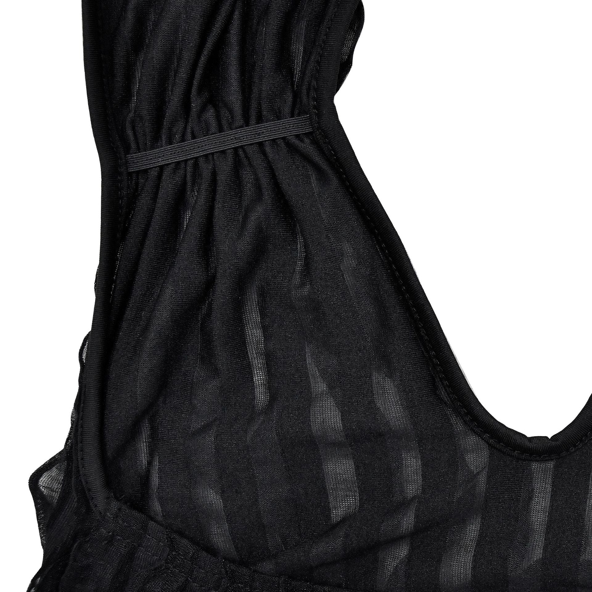 Women Solid Hollow Wave Pattern Dress 27