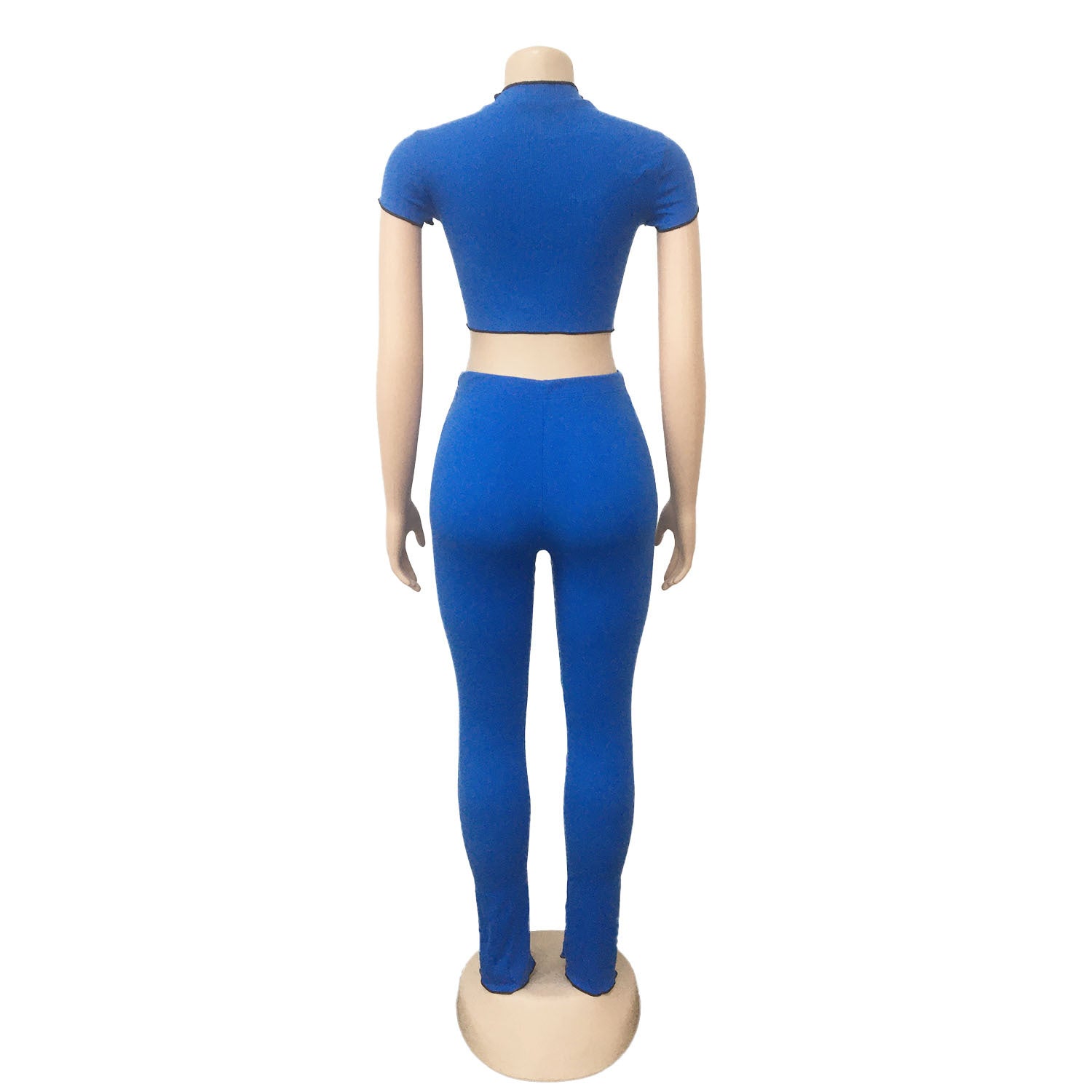 Women Sexy Short-Sleeved Top and Pant Two-Piece Set 21