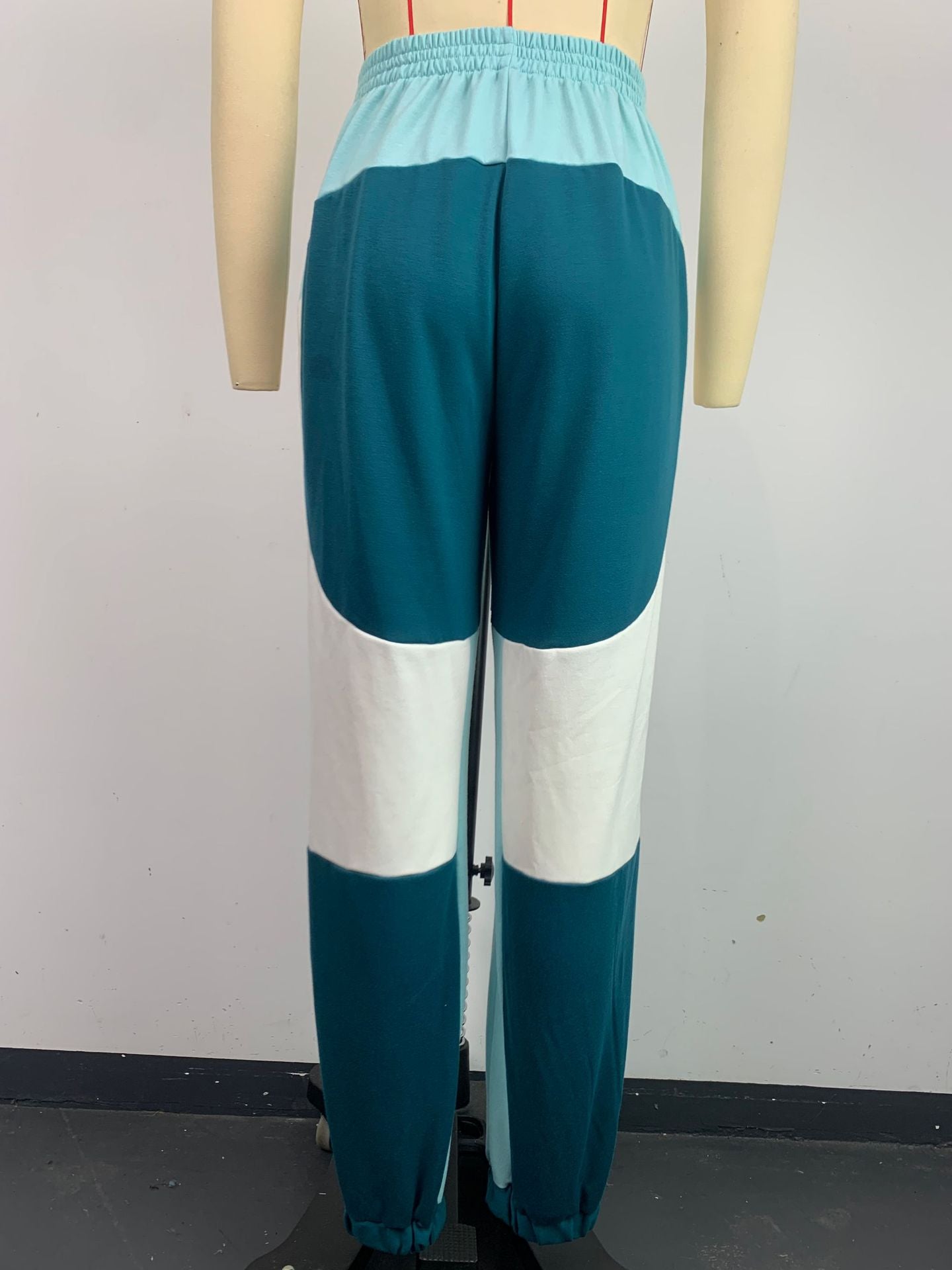 Fashionable Color Matching Loose Sports Pants Elastic Waist Outdoor Jogging Casual Sweatpants 12