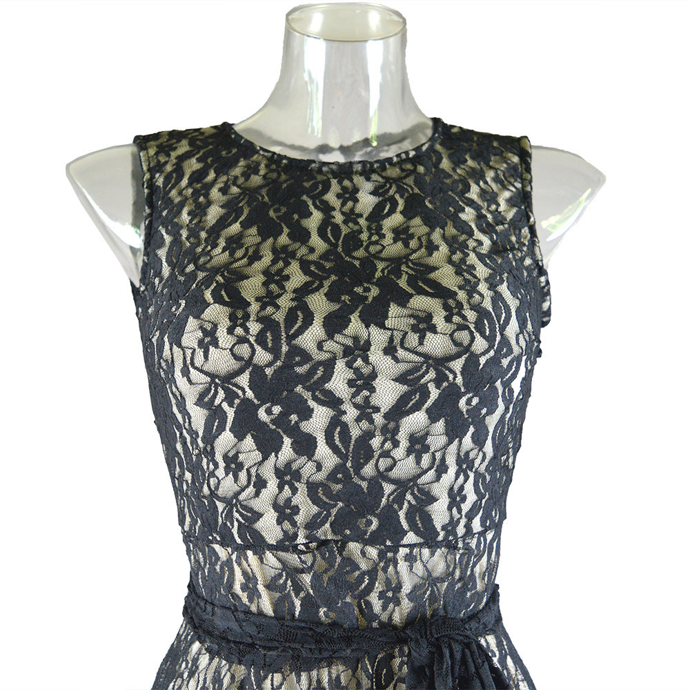 Women Summer Sleeveless Asymmetric Tuxedo Dress 12