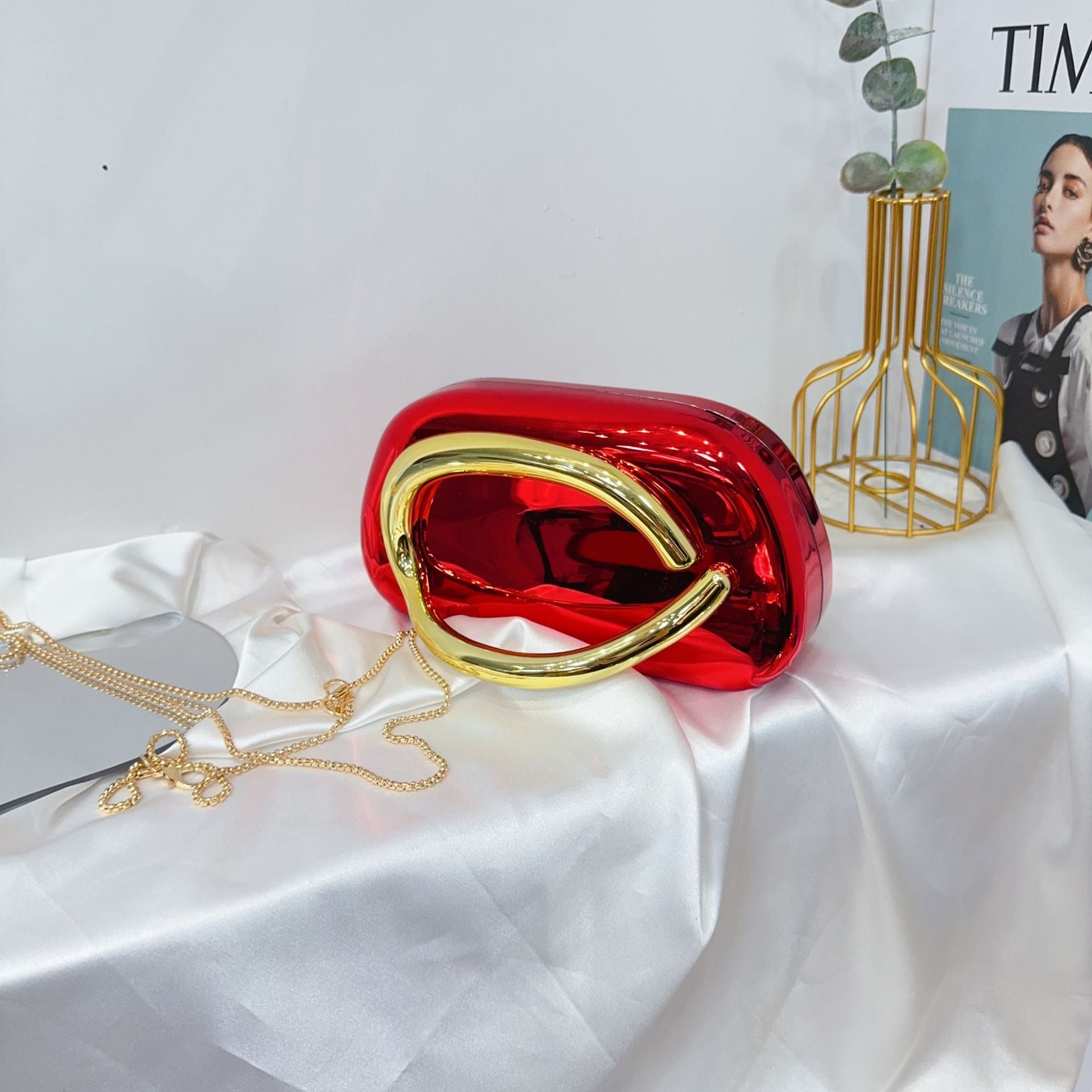 Women Glossy Square Bag Single Shoulder Crossbody Bag 9