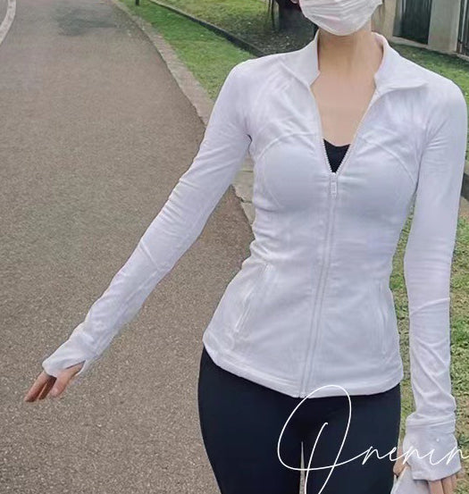 Slim Yoga Wear Sports Casual Fitness Jacket Women's Outdoor Sun Protection Top 3