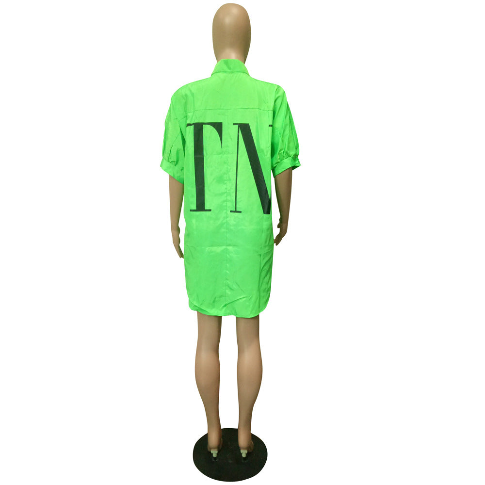 Women's Spring Summer Fashion Style Letter Print Shirt 7