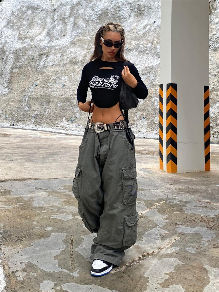 Fashionable Casual Multi-Pocket Cargo Pants 6