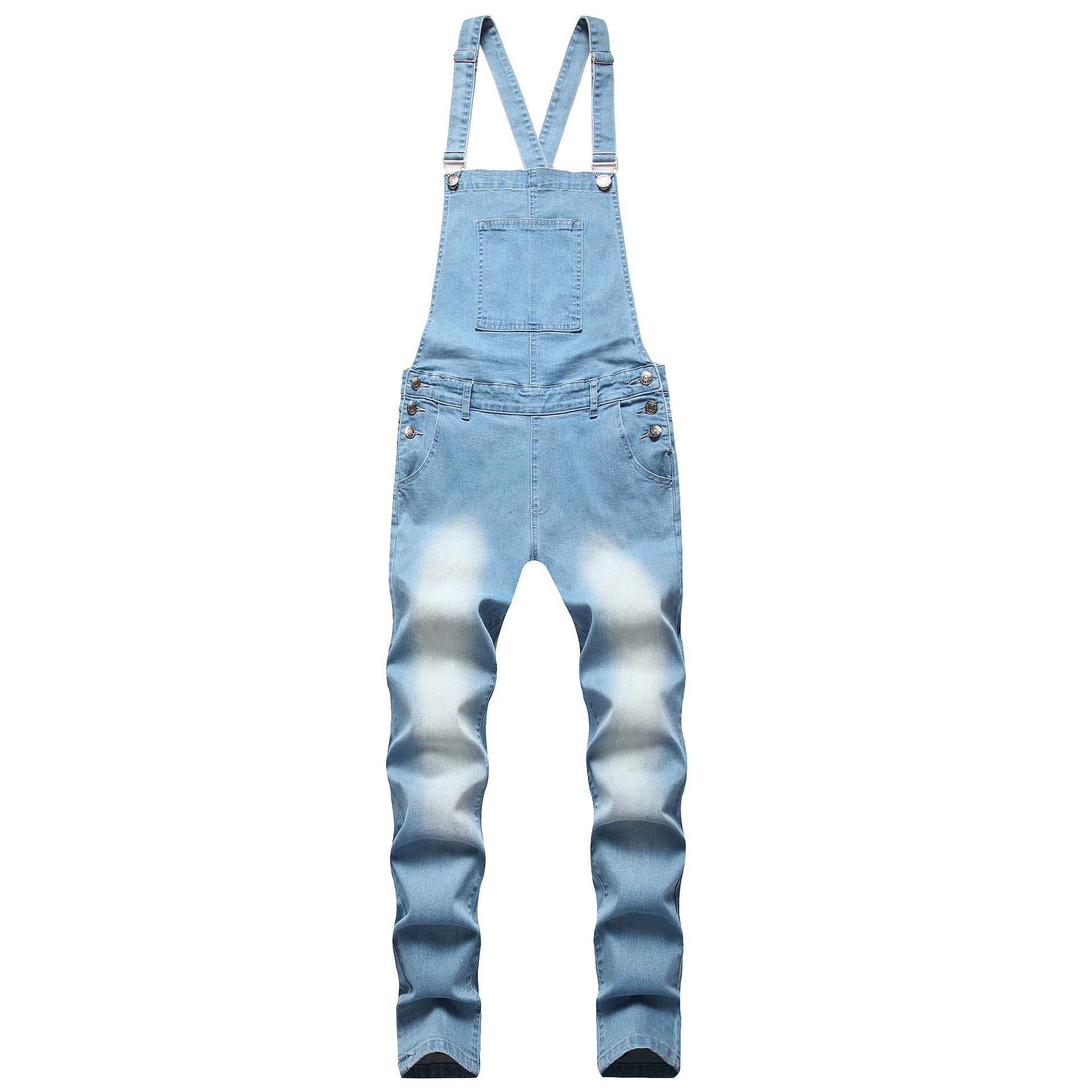 Trendy Men Suspender Denim Rompers Denim Trousers Trendy Overalls Jumpsuit 12