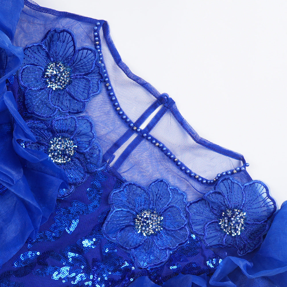 Plus Size African Women Christmas Halloween Party Evening Dress Sequins 13