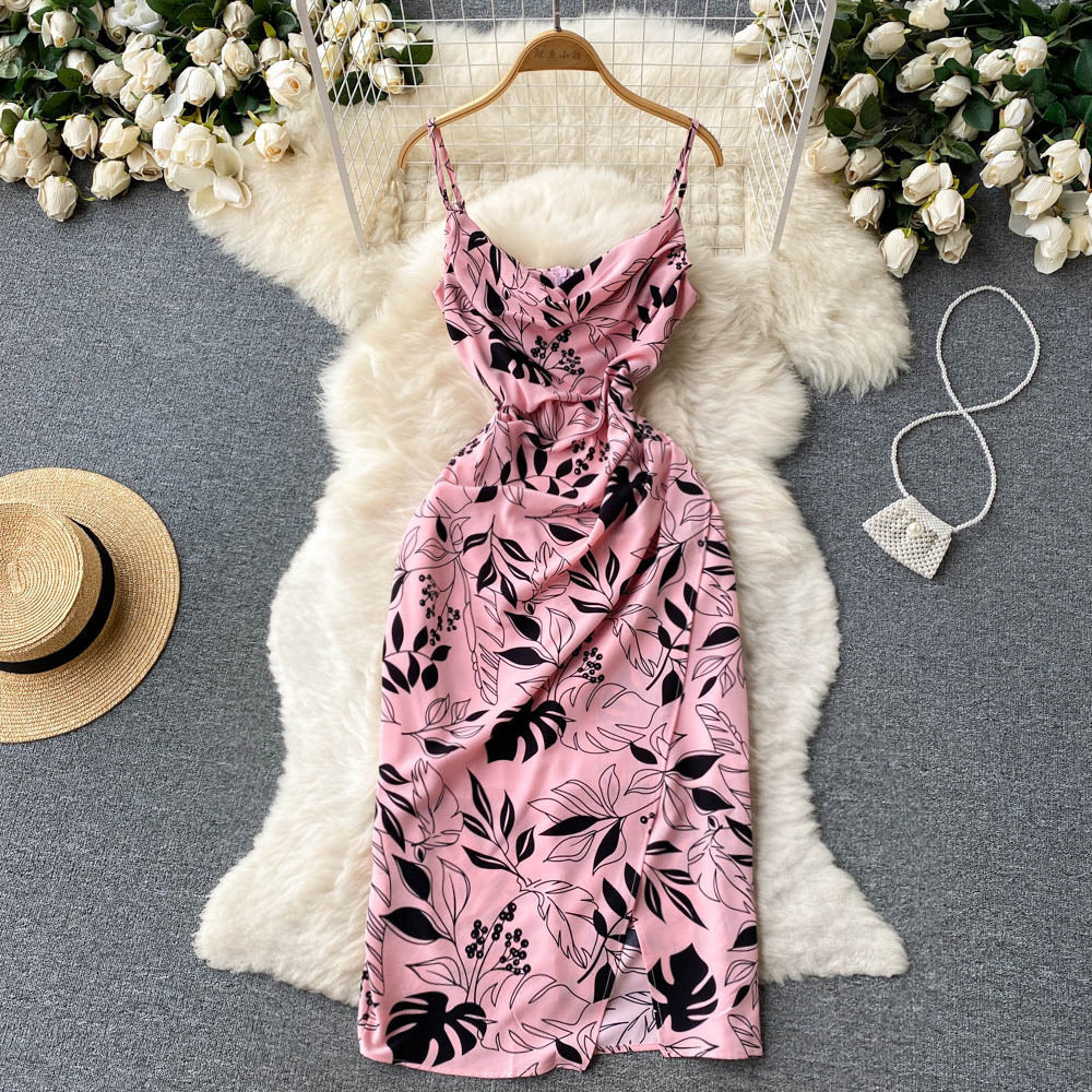 Women Summer Printed Bodycon Strap Dress 8