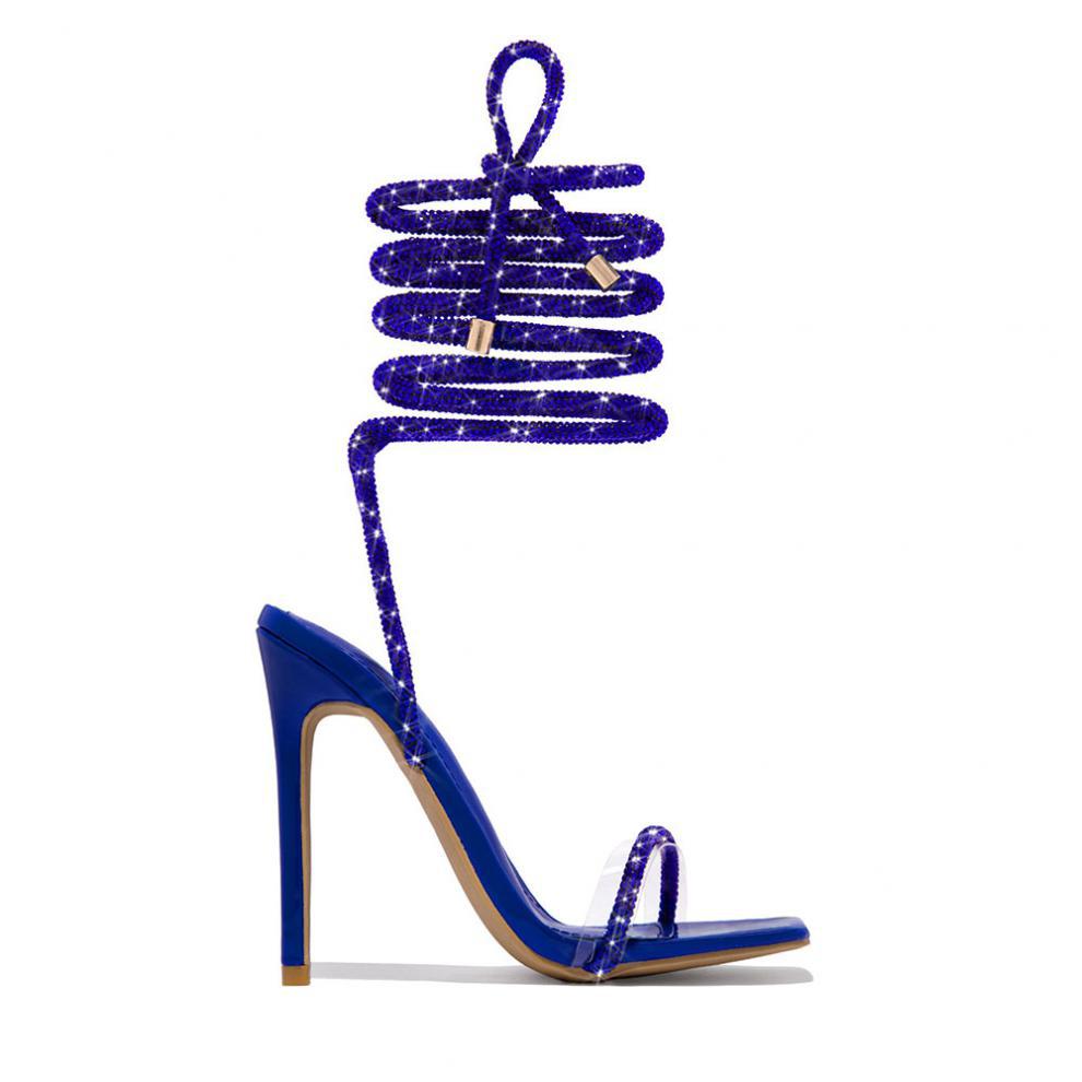 High-heeled Lace-Up strappy high-heeled shoes Roman stiletto open-toed sandals heels 17